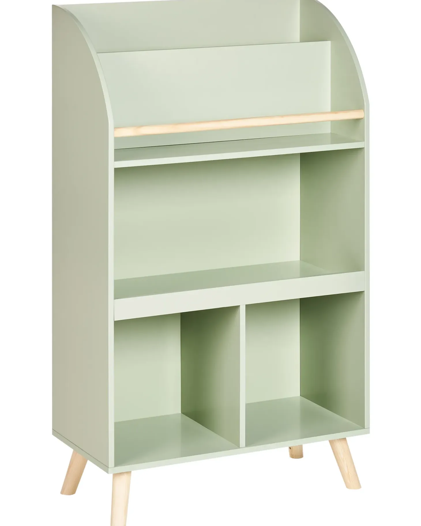 Bogreol med 3 hylder LILOET 102 cm Lysegrøn