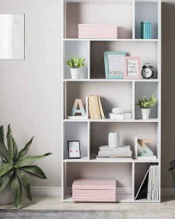 Bogreol med 5 hylder ORILLA 174 cm Hvid