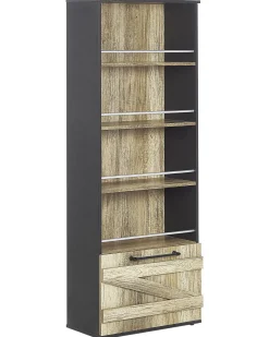 Bogreol med 4 hylder SALTER 163 cm Brun/sort