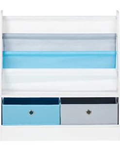 Bogreol med 3 hylder TUMBY 74 cm Hvid