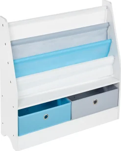 Bogreol med 3 hylder TUMBY 74 cm Hvid