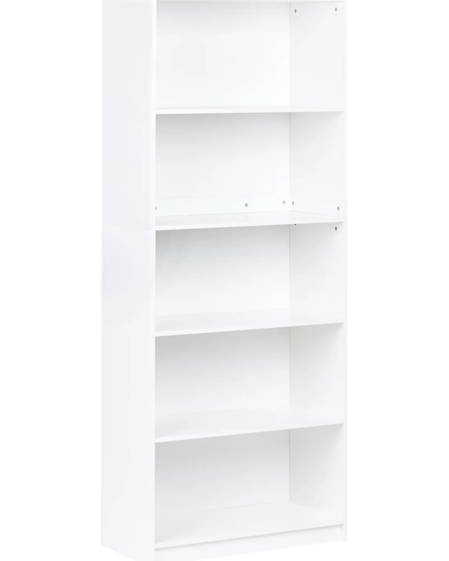 Bogreol med 5 hylder ZEHNA 197 cm Hvid