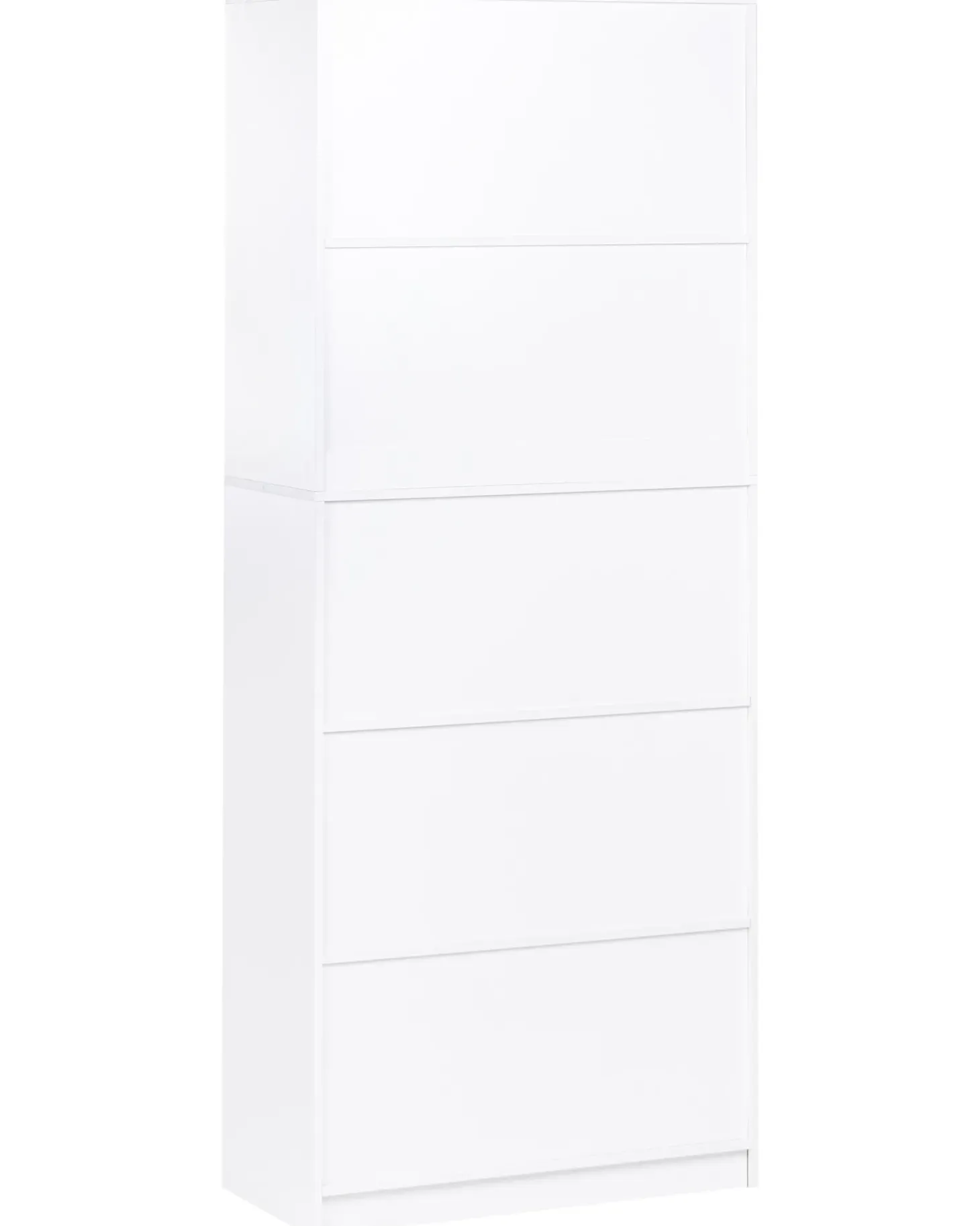 Bogreol med 5 hylder ZEHNA 197 cm Hvid