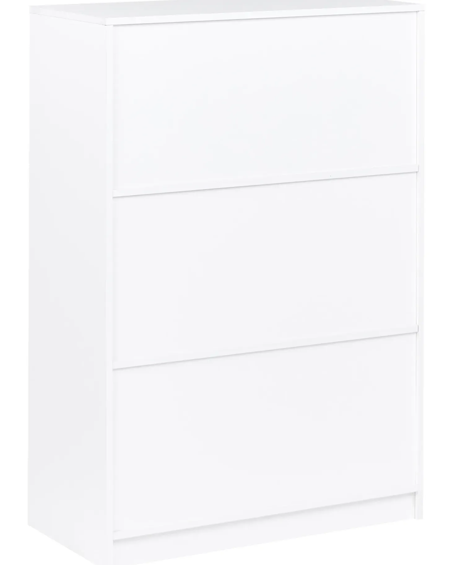 Bogreol med 3 hylder ZEHNA 117 cm Hvid