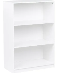 Bogreol med 3 hylder ZEHNA 117 cm Hvid