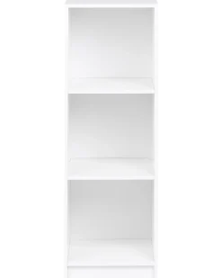 Bogreol med 3 hylder ZEHNA 117 cm Hvid