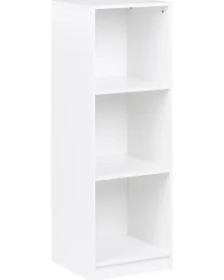 Bogreol med 3 hylder ZEHNA 117 cm Hvid