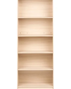Bogreol med 5 hylder ZEHNA 197 cm Lysebrun