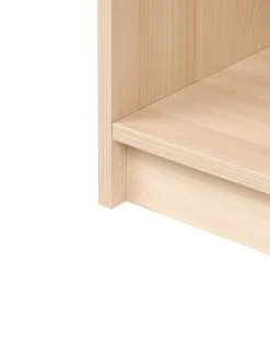 Bogreol med 5 hylder ZEHNA 197 cm Lysebrun