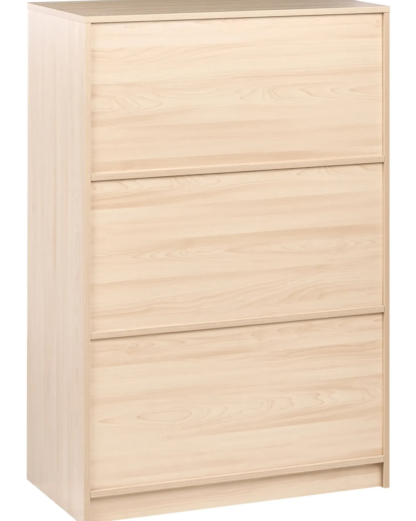 Bogreol med 3 hylder ZEHNA 117 cm Lysebrun
