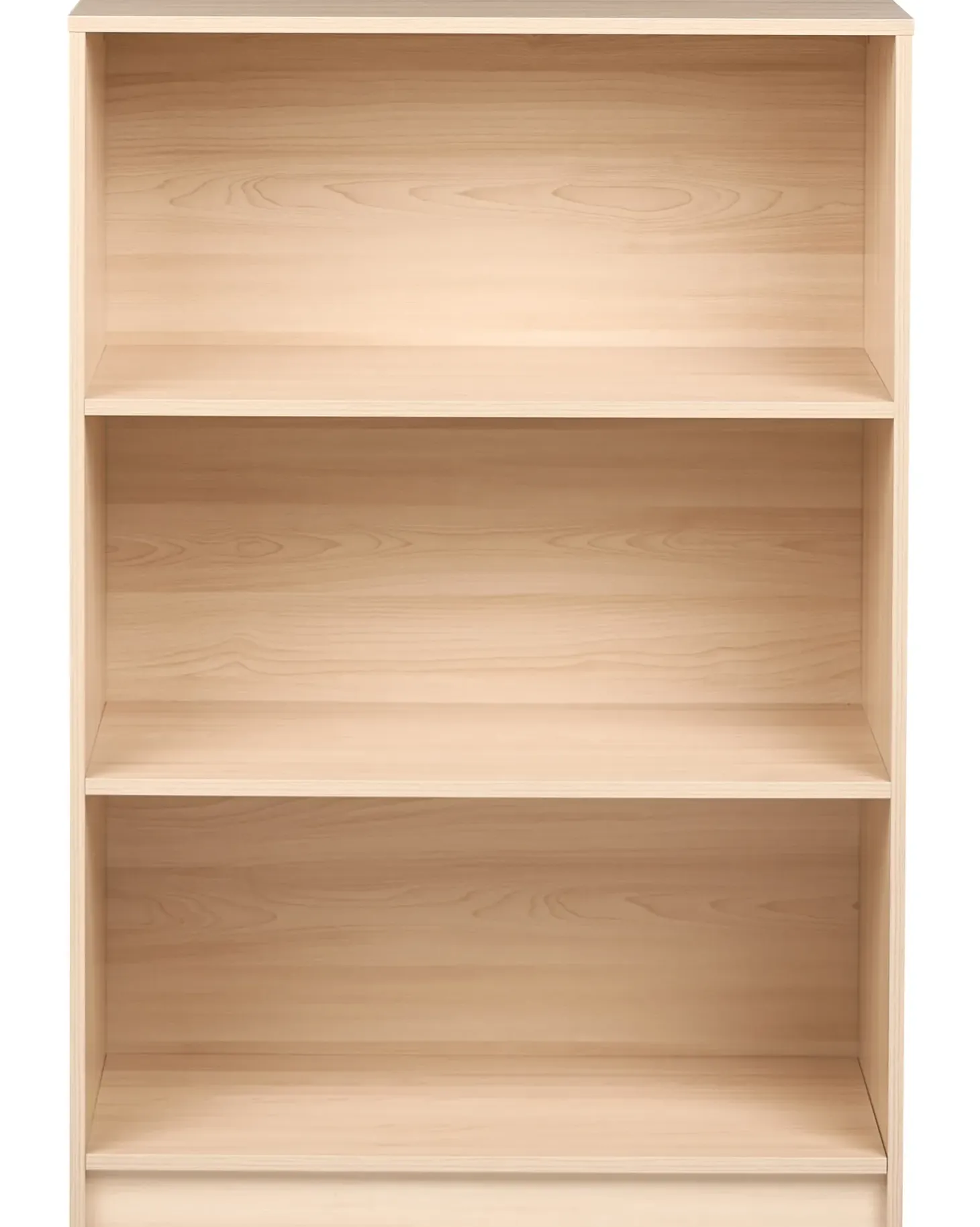 Bogreol med 3 hylder ZEHNA 117 cm Lysebrun