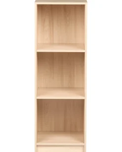 Bogreol med 3 hylder ZEHNA 117 cm Lysebrun