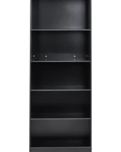 Bogreol med 5 hylder ZEHNA 197 cm Sort