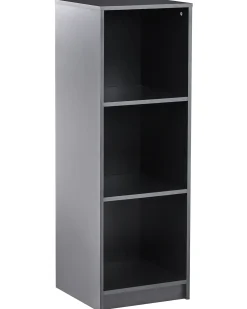 Bogreol med 3 hylder ZEHNA 117 cm Sort