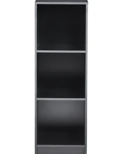 Bogreol med 3 hylder ZEHNA 117 cm Sort