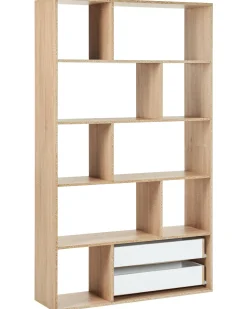 Bogreol WADENA 185 cm Brun/hvid
