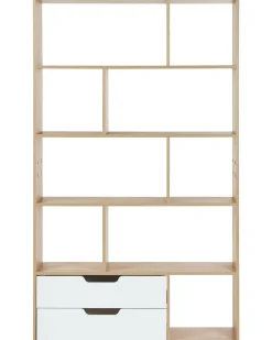 Bogreol WADENA 185 cm Brun/hvid