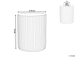 Bord AMARO 39 cm 39 cm Grå