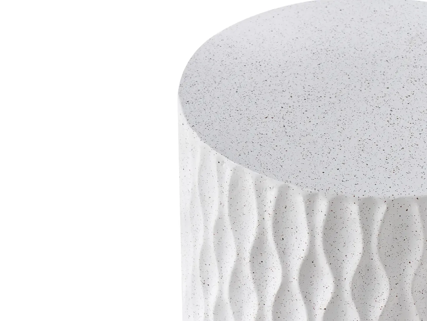 Bord ANTELAO 37 cm 37 cm Terrazzo effekt Hvid terrazzo