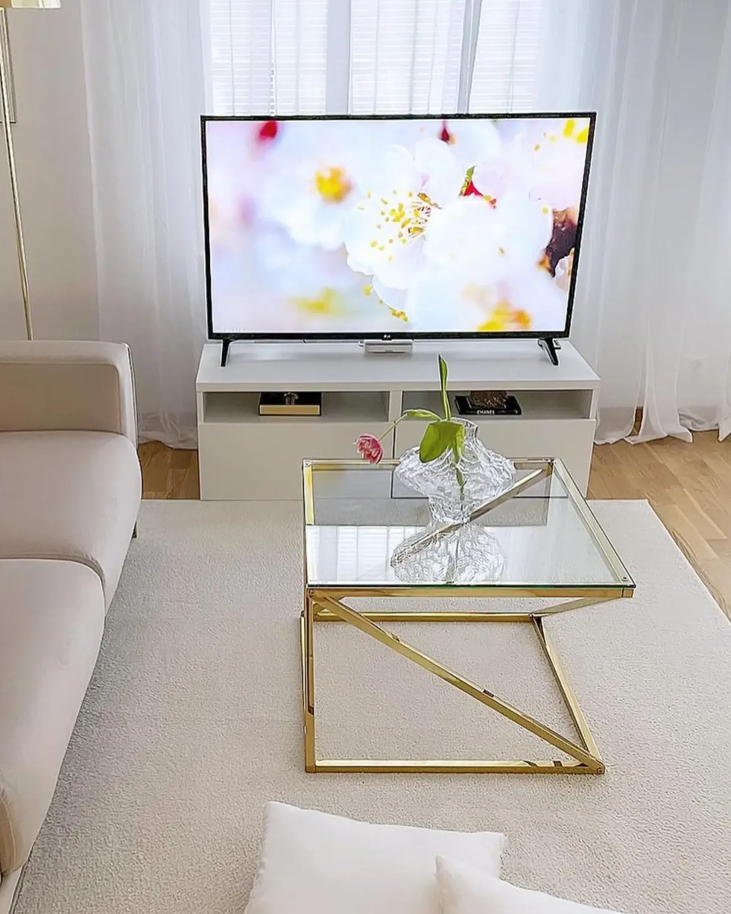 Bord BEVERLY Glas Guld