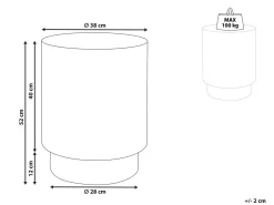 Bord BICCARI 38 cm 38 cm Hvid