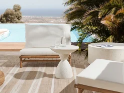 Bord CAFFI 50 cm 50 cm Hvid terrazzo
