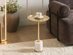 Bord CAMELO Metal Hvid marmor