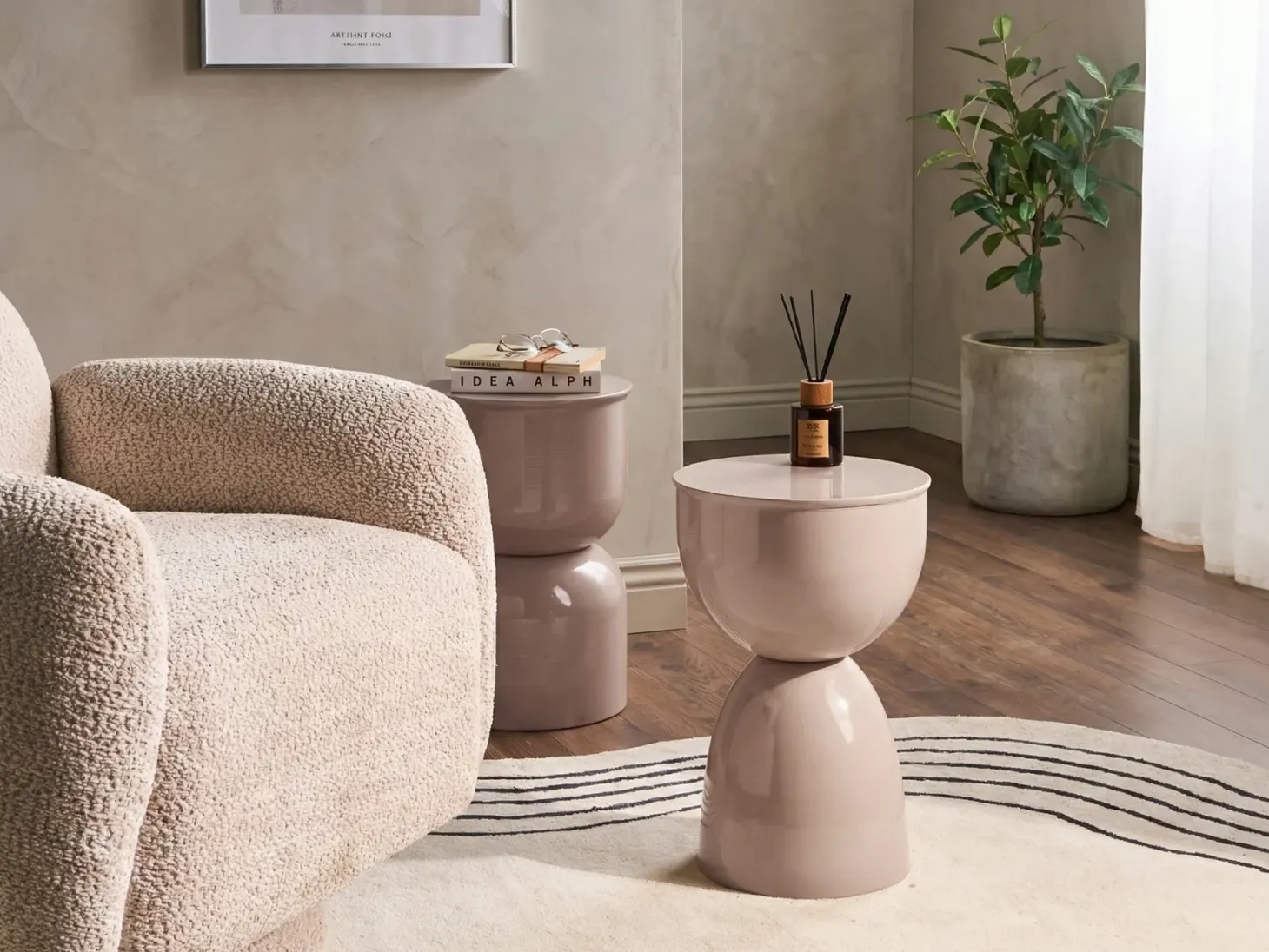 Bord CANYON Metal Lys Beige