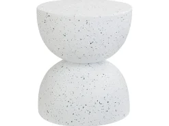 Bord CAORIA 40 cm 40 cm Terrazzo effekt Hvid terrazzo
