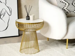 Bord CHEYNES Marmor Guld
