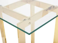 Bord CRYSTAL Hærdet glas Guld
