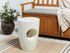 Bord EDOLO 37 cm 37 cm Terrazzo effekt Hvid terrazzo