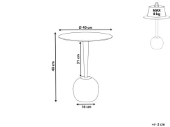 Bord EUCLA Metal Hvid