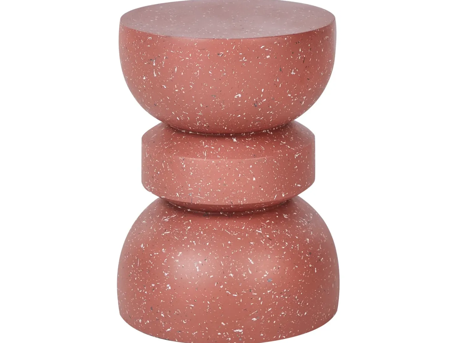 Bord FALIRO 37 cm 37 cm Rød terrazzo