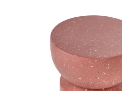 Bord FALIRO 37 cm 37 cm Rød terrazzo