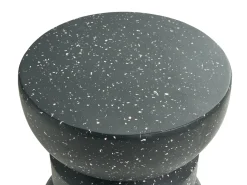 Bord FALIRO 37 cm 37 cm Terrazzo effekt Sort terrazzo