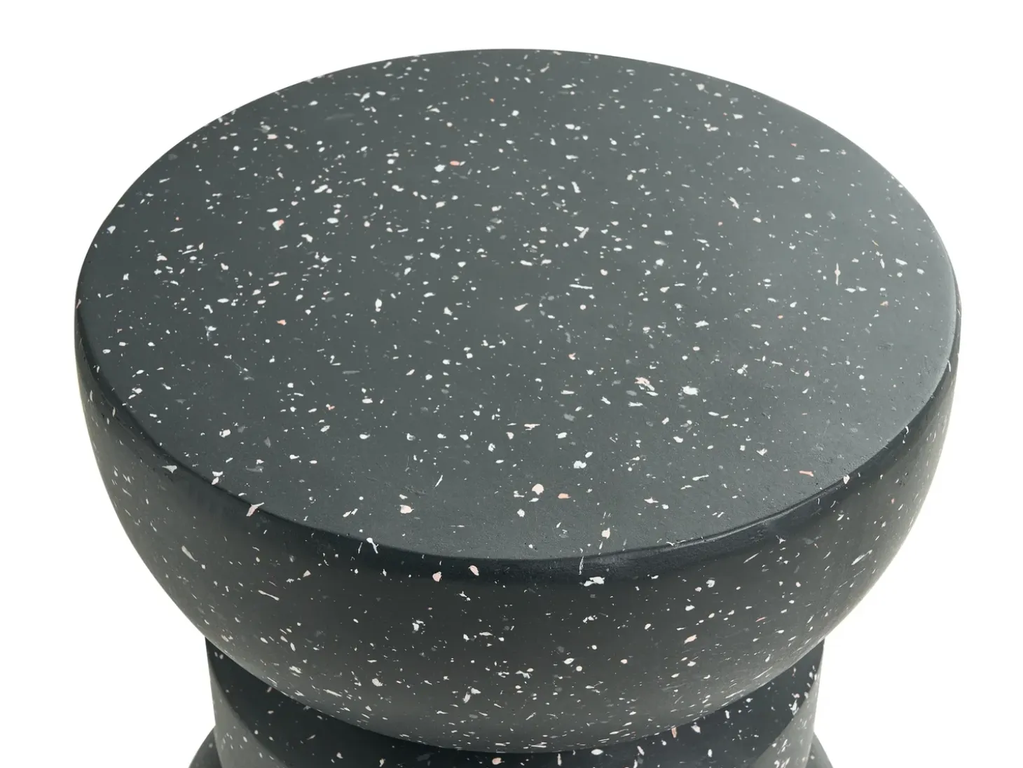 Bord FALIRO 37 cm 37 cm Terrazzo effekt Sort terrazzo