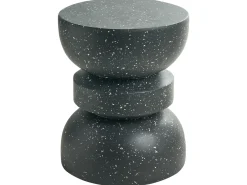 Bord FALIRO 37 cm 37 cm Terrazzo effekt Sort terrazzo