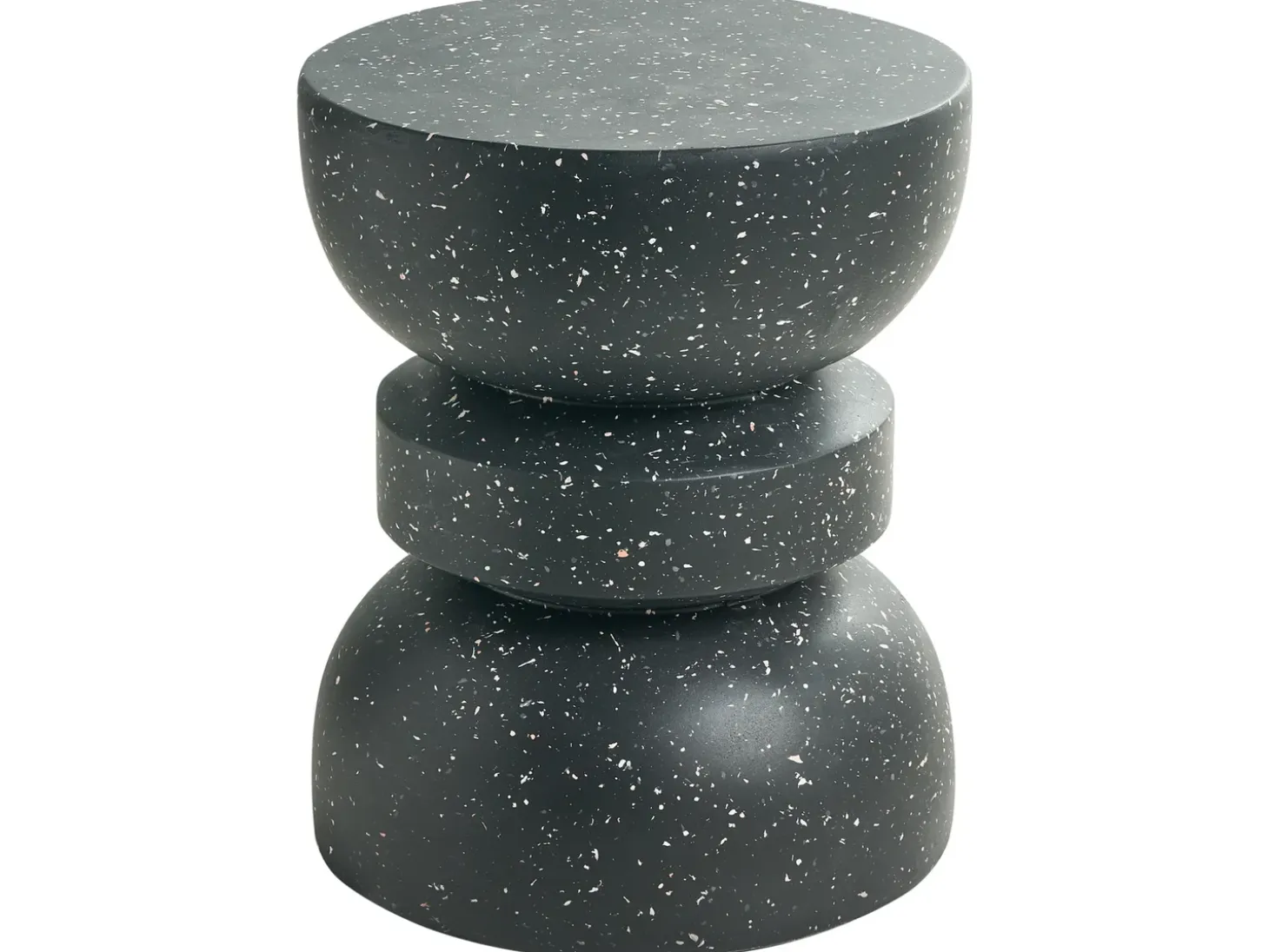 Bord FALIRO 37 cm 37 cm Terrazzo effekt Sort terrazzo
