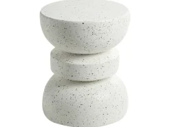 Bord FALIRO 37 cm 37 cm Terrazzo effekt Hvid terrazzo