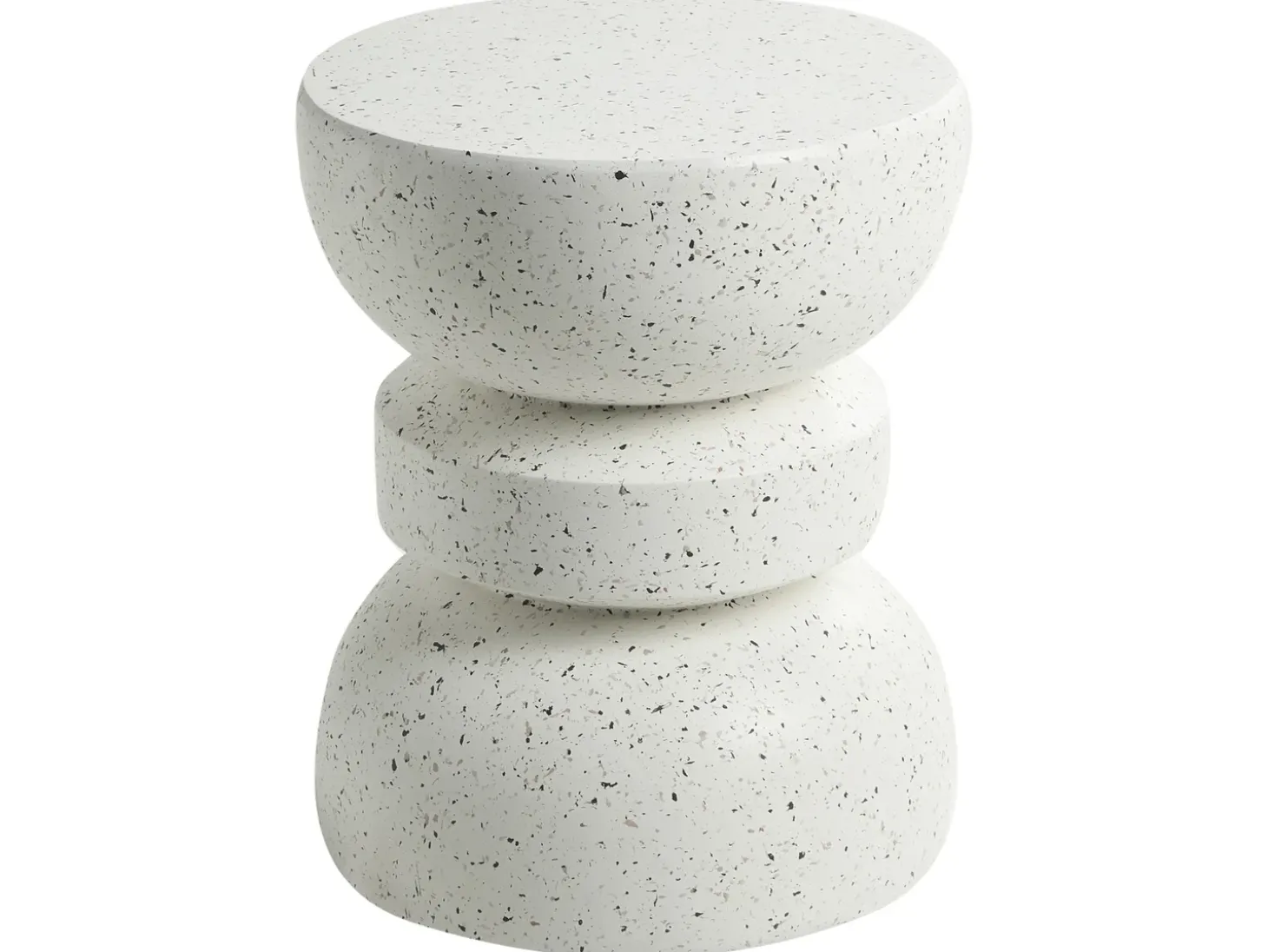 Bord FALIRO 37 cm 37 cm Terrazzo effekt Hvid terrazzo