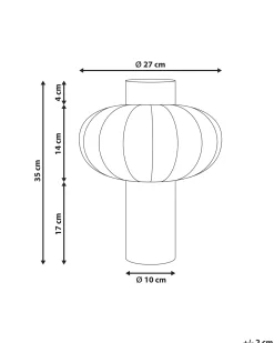 Bordlampe ABENS Træ Lysebrun