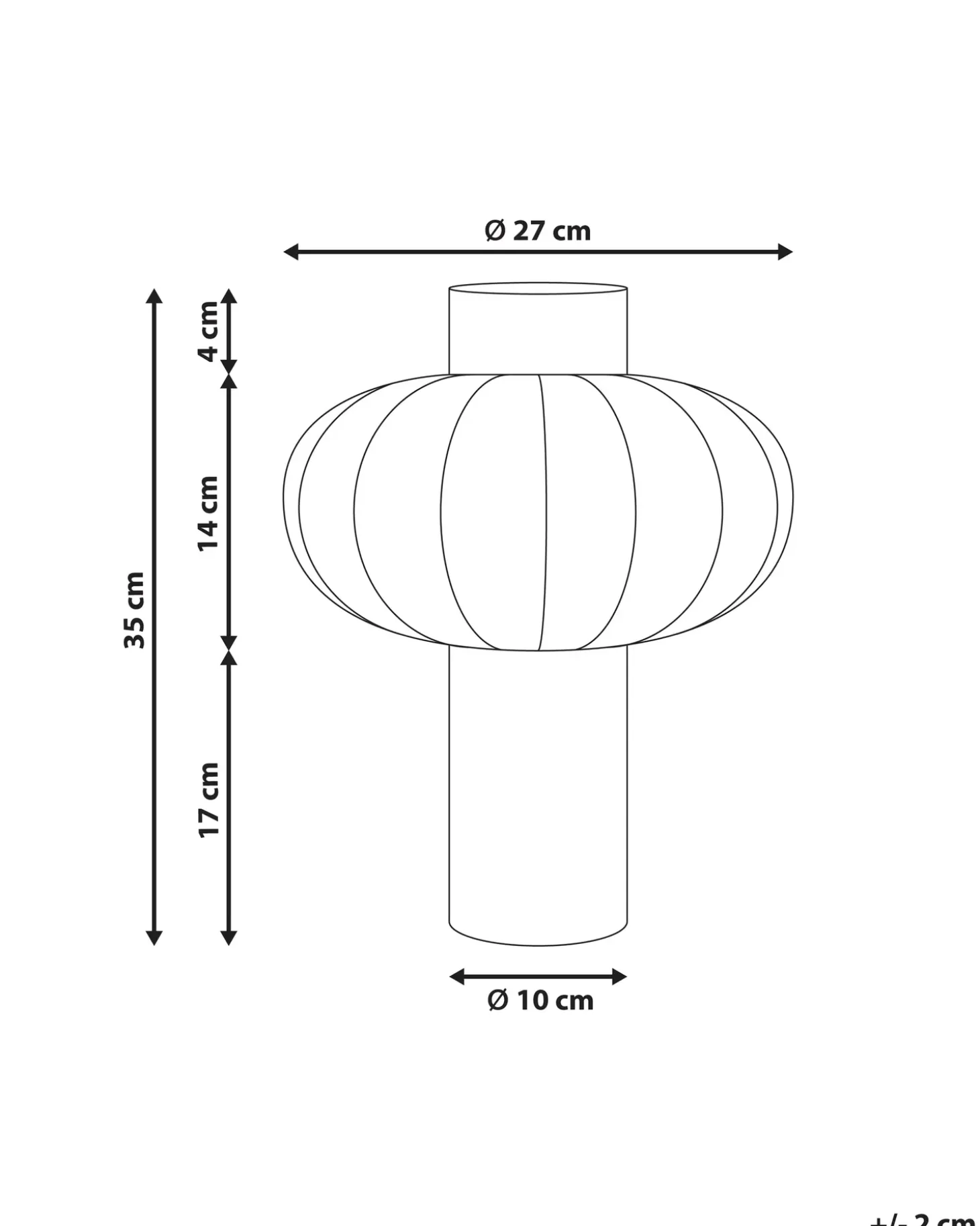 Bordlampe ABENS Træ Lysebrun