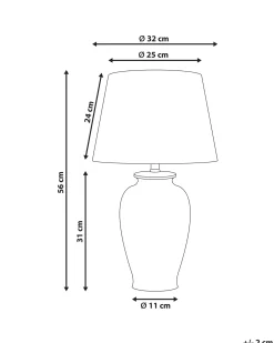 Bordlampe ACROSSO Porcelæn Hvid
