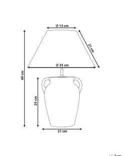 Bordlampe AGEFET Keramik Grå