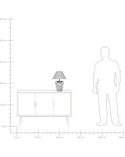 Bordlampe AGEFET Keramik Grå