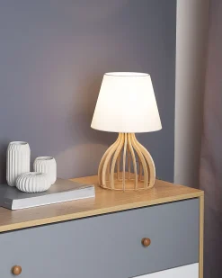 Bordlampe AGUEDA Brun/hvid
