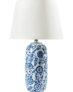 Bordlampe AIBONITO Porcelæn Hvid/blå
