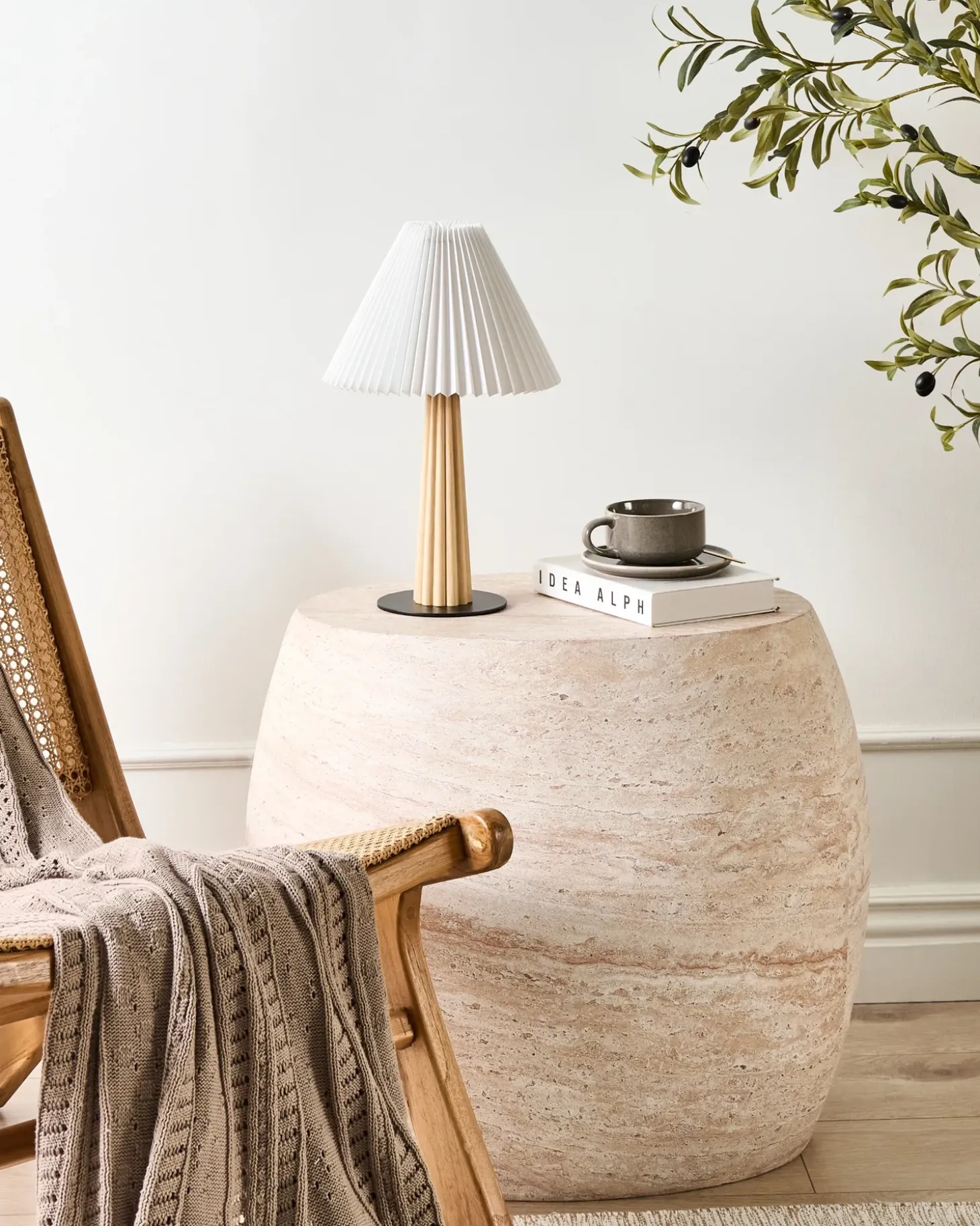 Bordlampe ALIGIDE Træ Naturlig