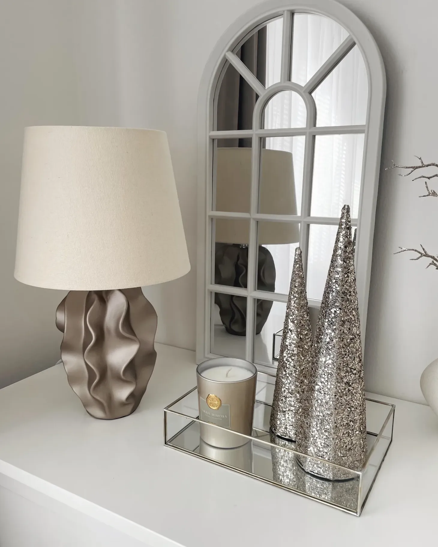 Bordlampe ALLIKA Keramik Guld